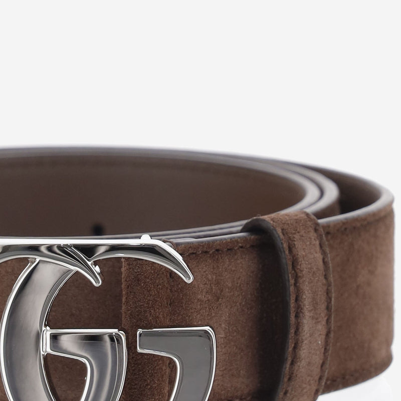 Gucci Belt — Brown Suede