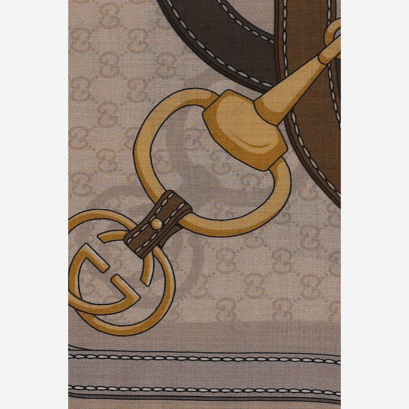 Gucci Wool And Silk Scarf — Beige Scarfs