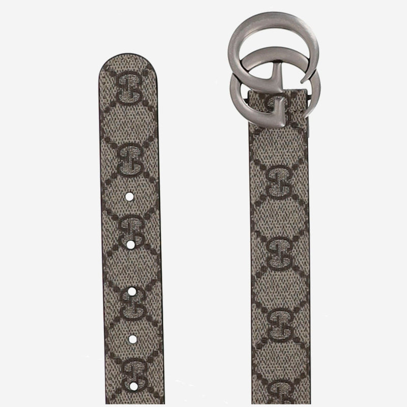 Gucci Gg Jacquard Belt — Beige Fabric