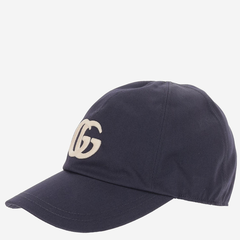 Gucci 871372 Logo-Embroidered Cotton Baseball Cap — Navy Caps