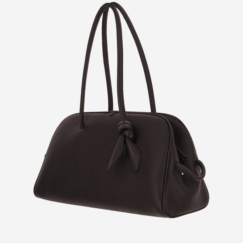 Jacquemus Calfskin Leather Shoulder Bag — Brown