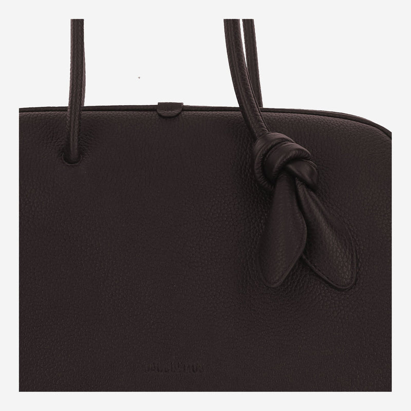 Jacquemus Calfskin Leather Shoulder Bag — Brown