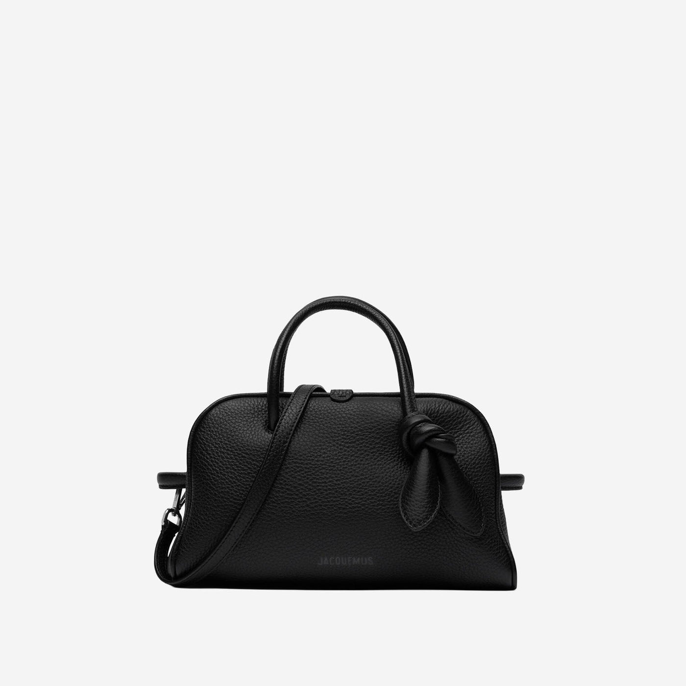 Jacquemus Top Handle Bag — Black Calfskin Leather