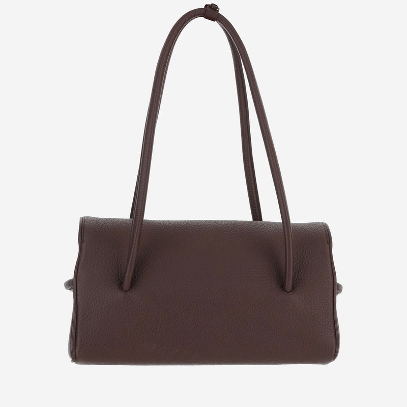 Jacquemus Embossed Hammered Leather Shoulder Bag — Brown Calf