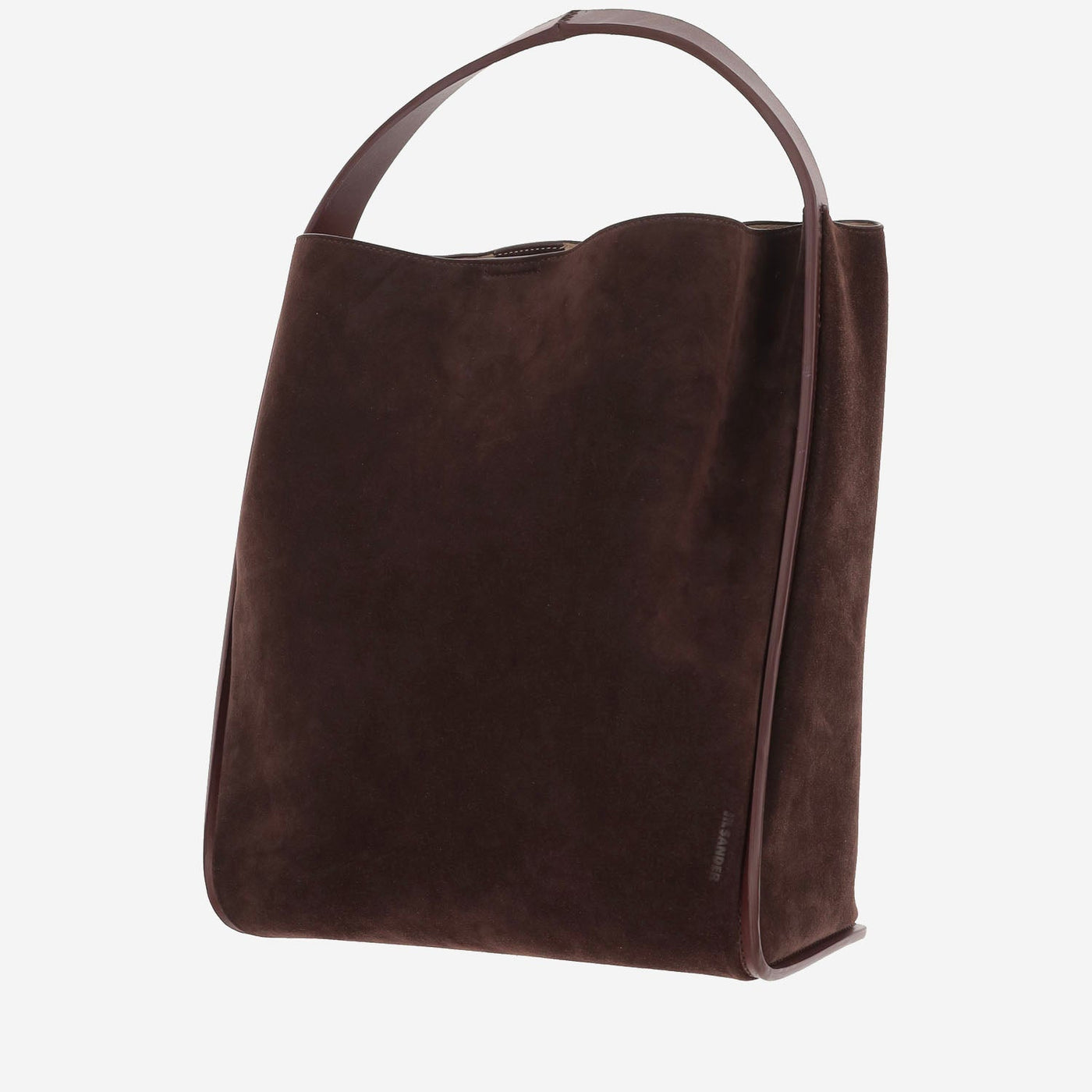 Jil Sander Suede Calf Leather Shoulder Bag — Brown