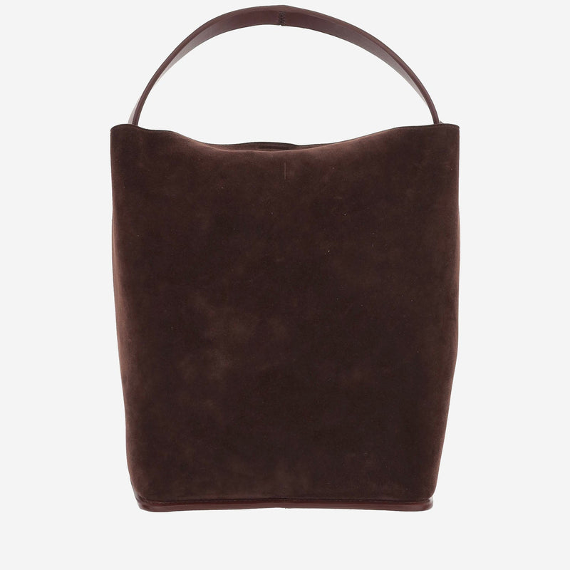 Jil Sander Suede Calf Leather Shoulder Bag — Brown