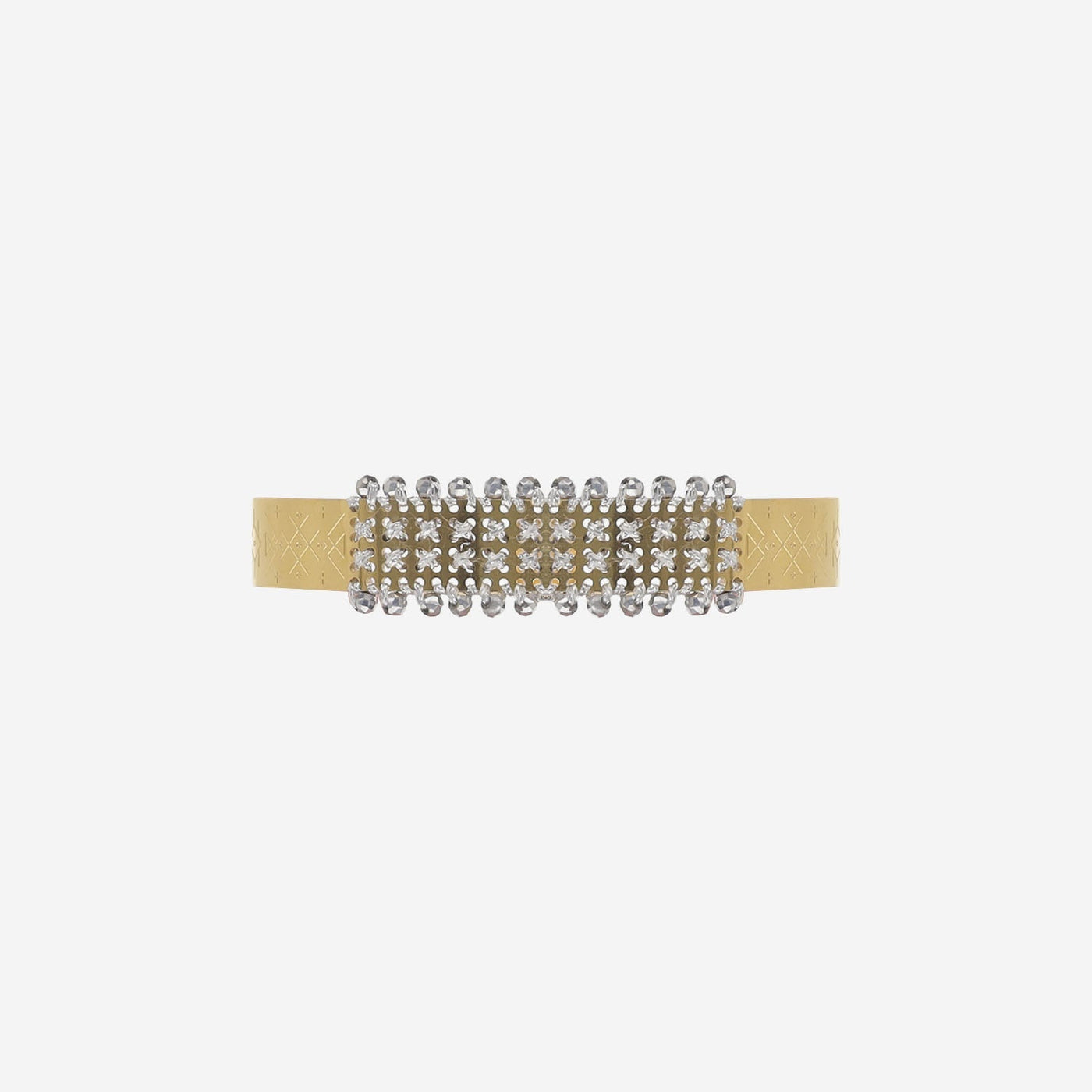 Leight Studio Micro-Stud Panel Bracelet — Silver Steel Bracelets