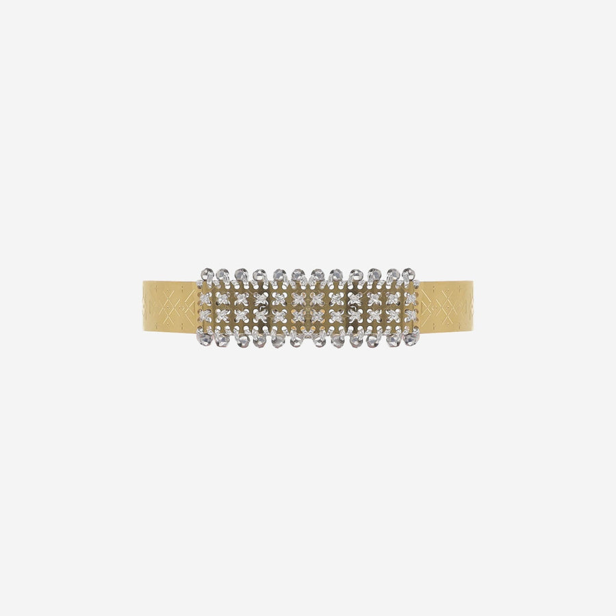 Leight Studio Micro-Stud Panel Bracelet — Silver Steel Bracelets