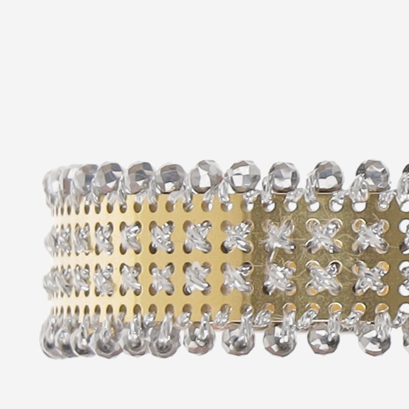 Leight Studio Micro-Stud Panel Bracelet — Silver Steel Bracelets