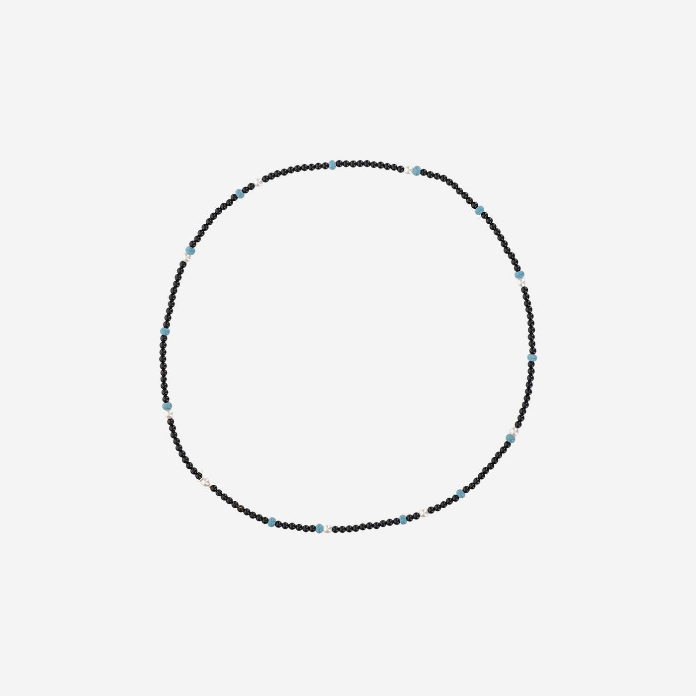 Lisa C Synthetic Pearl Beaded Necklace — Black Plastic Necklaces