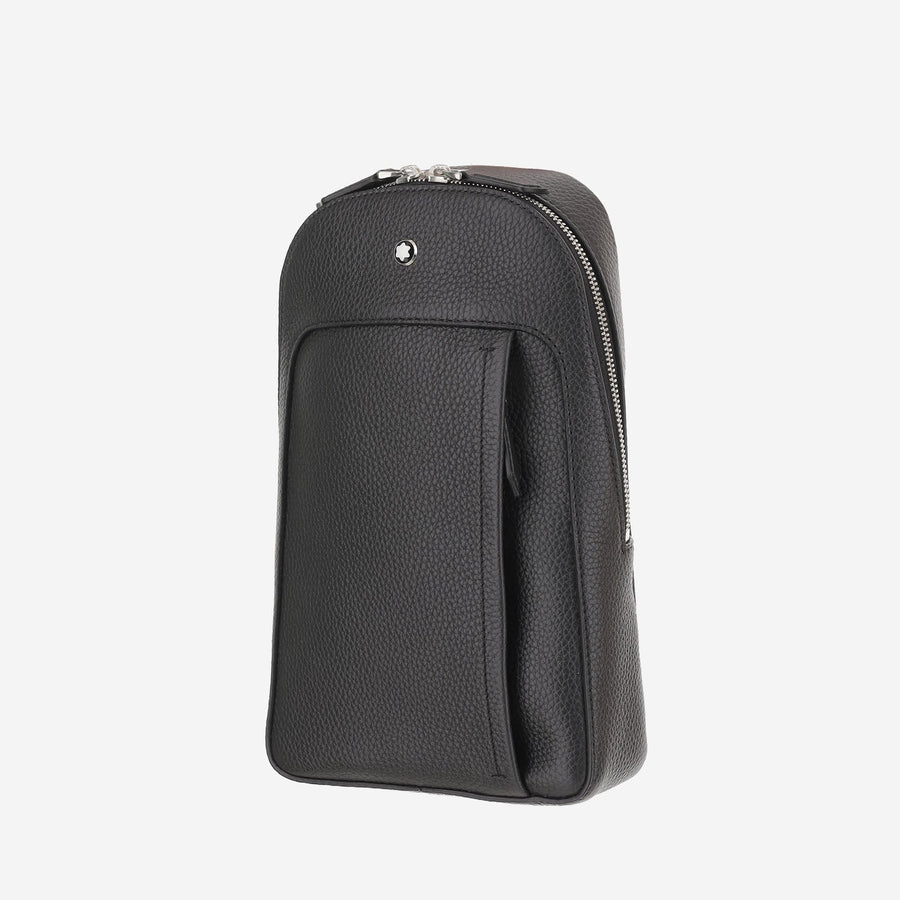 Montblanc Pebbled Leather Shoulder Bag — Black