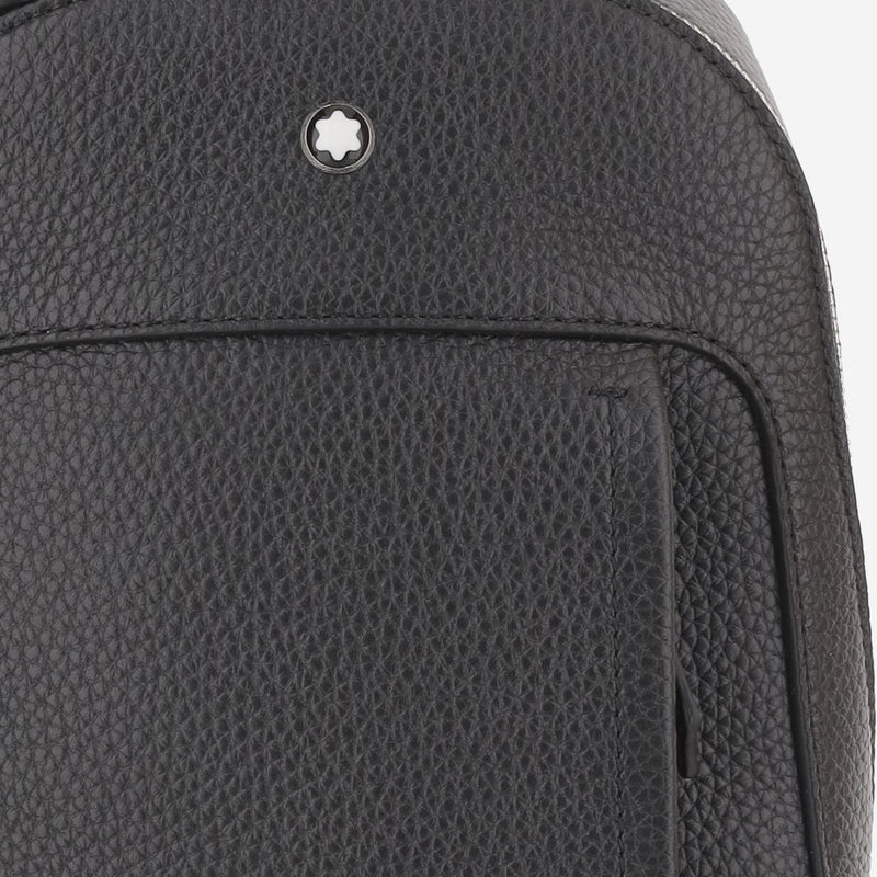 Montblanc Pebbled Leather Shoulder Bag — Black