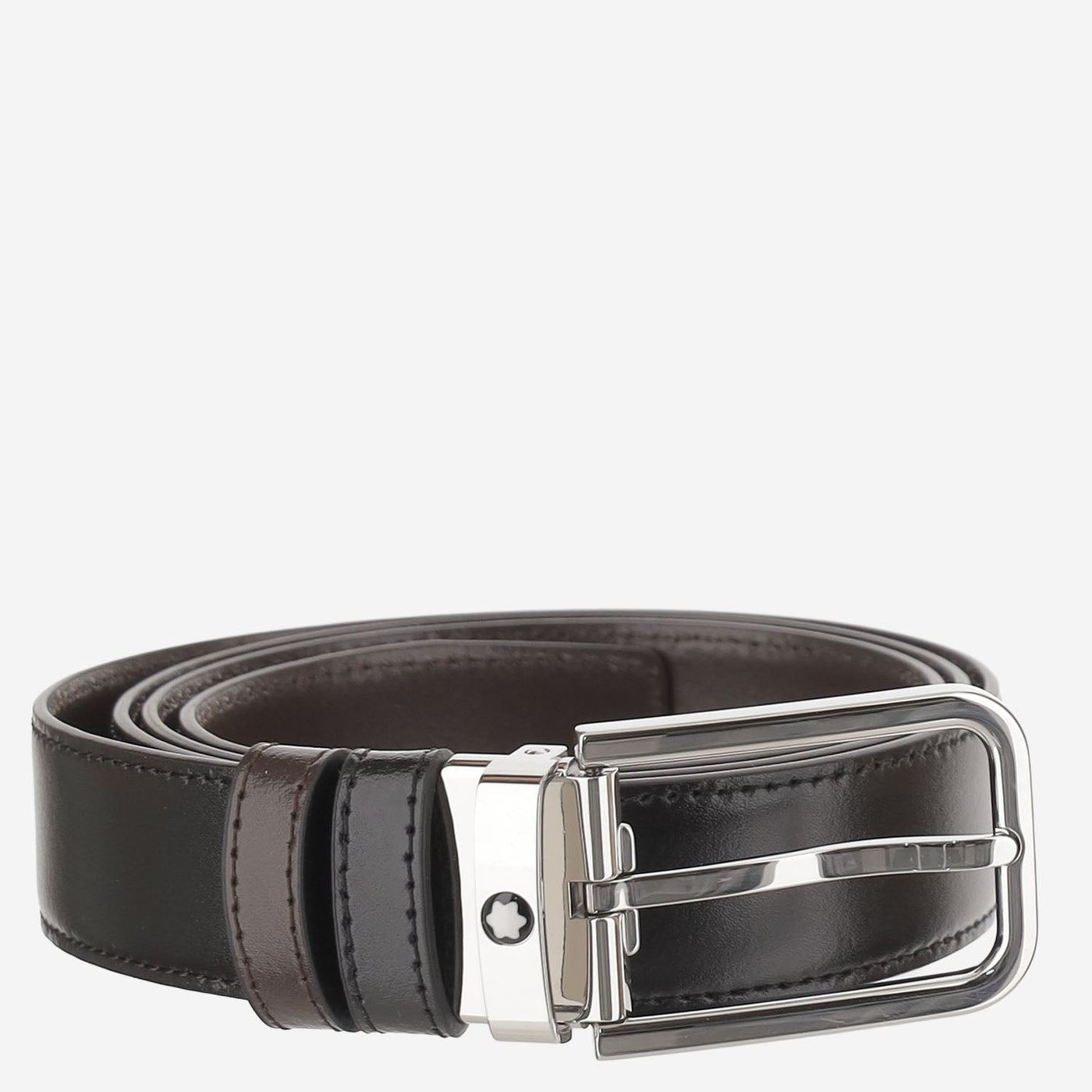 Montblanc Reversible Leather Belt — Black
