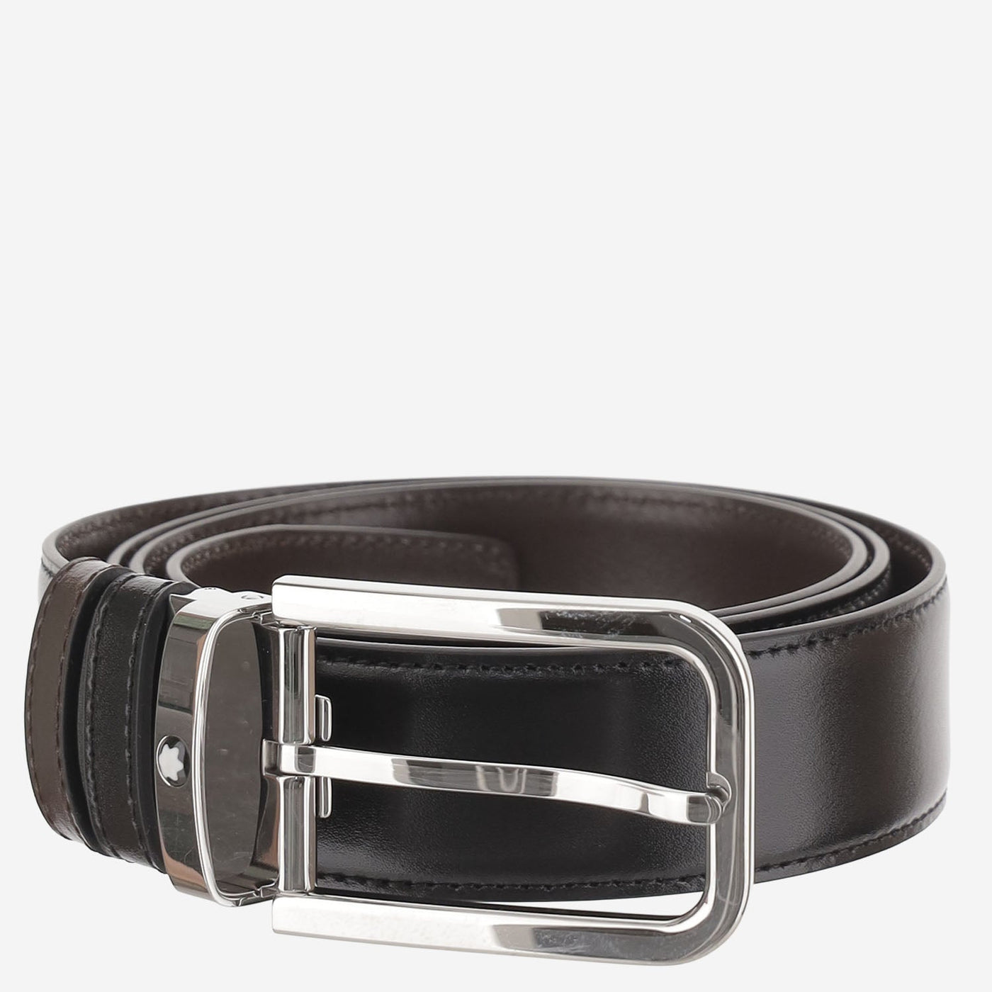 Montblanc Reversible Leather Belt — Black