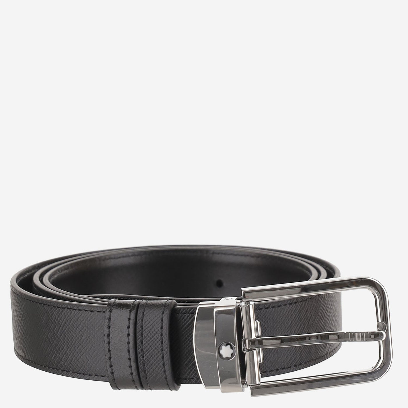 Montblanc Reversible Leather Belt — Black