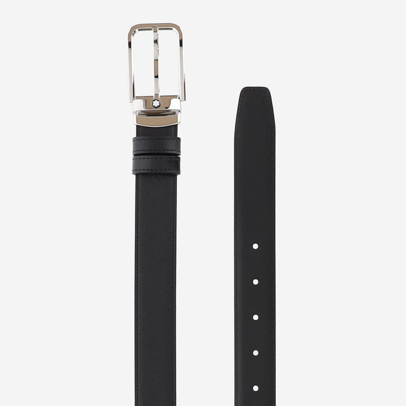 Montblanc Reversible Leather Belt — Black