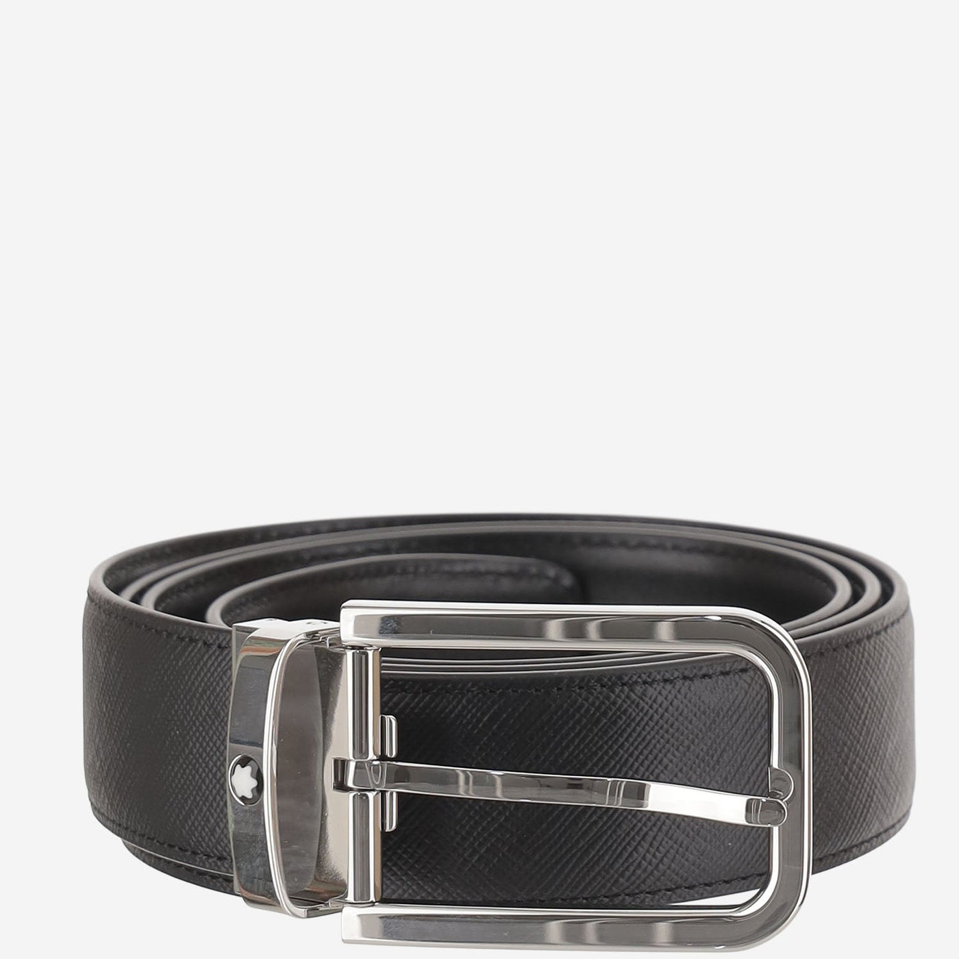 Montblanc Reversible Leather Belt — Black