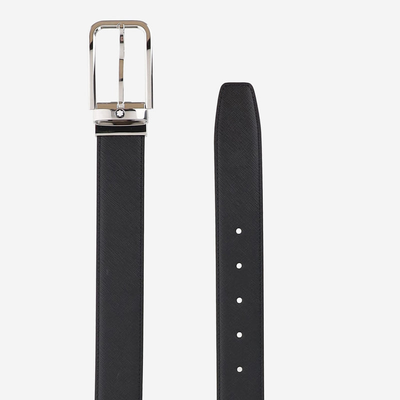 Montblanc Reversible Leather Belt — Black