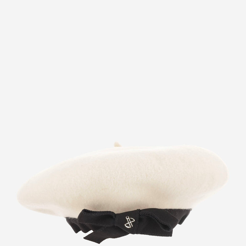 Patou Ac1120235 Wool Beret — Cream Berets