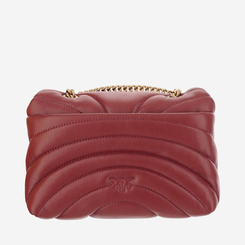 Pinko Love Shoulder Bag — Red Leather