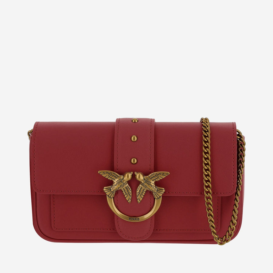 Pinko Shoulder Bag — Red Leather