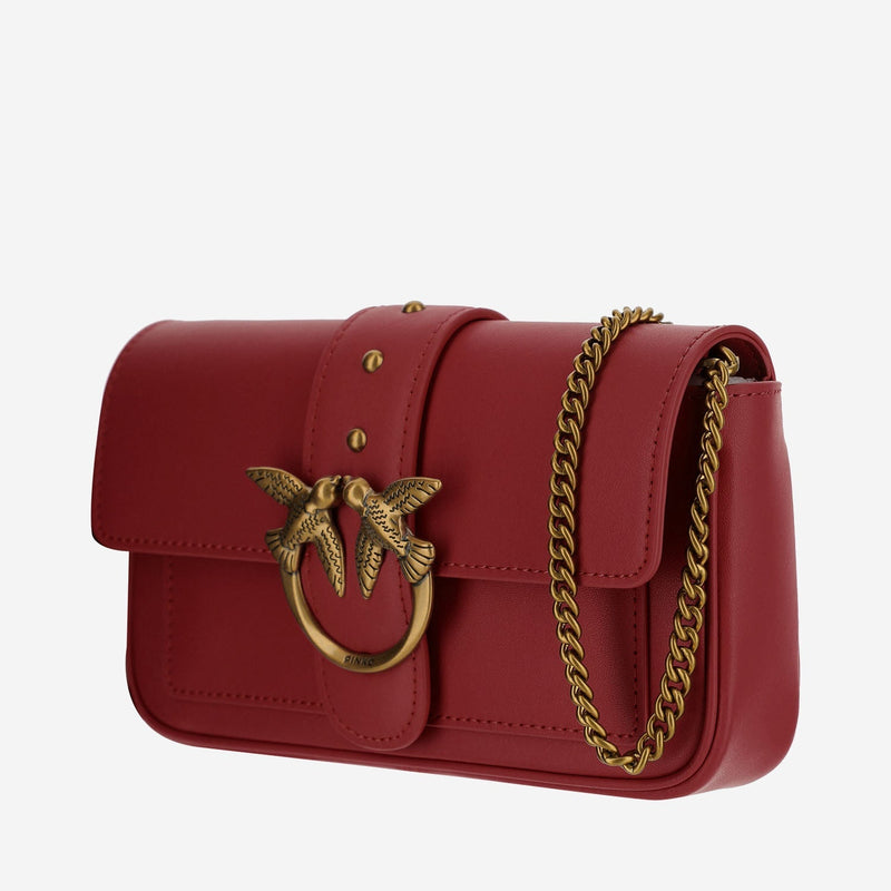 Pinko Shoulder Bag — Red Leather