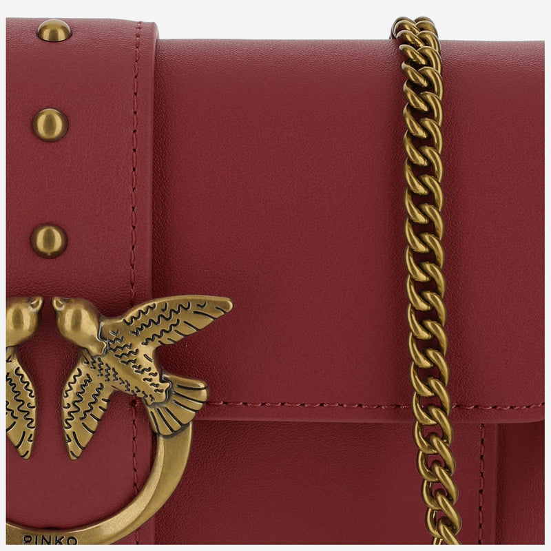 Pinko Shoulder Bag — Red Leather