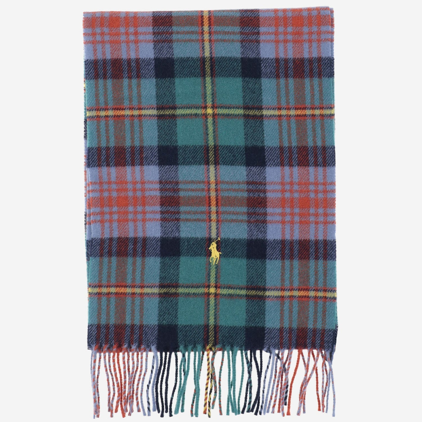 Polo Ralph Lauren Checkered Wool Scarf — Multicolor Scarfs