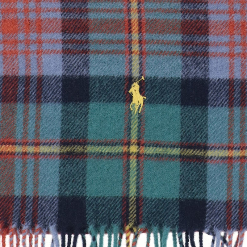 Polo Ralph Lauren Checkered Wool Scarf — Multicolor Scarfs