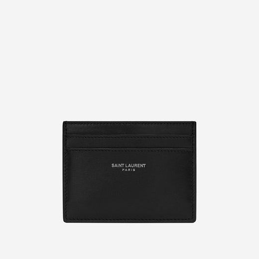 Saint Laurent Leather Card Case — Black Wallets & Cardholders