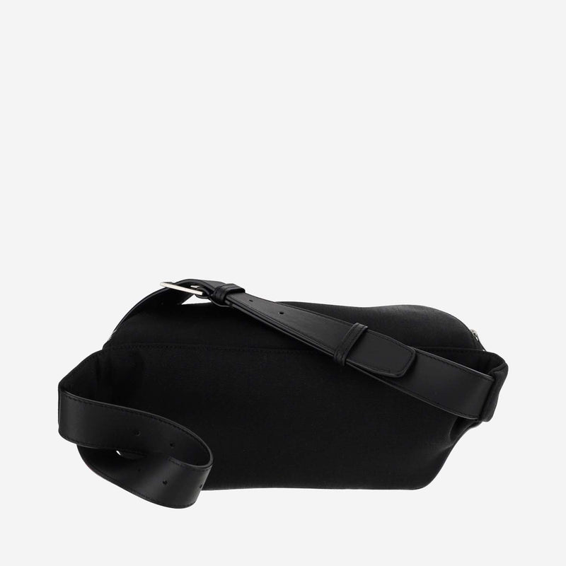 Saint Laurent Monogram Logo Belt Bag — Black Polyamide