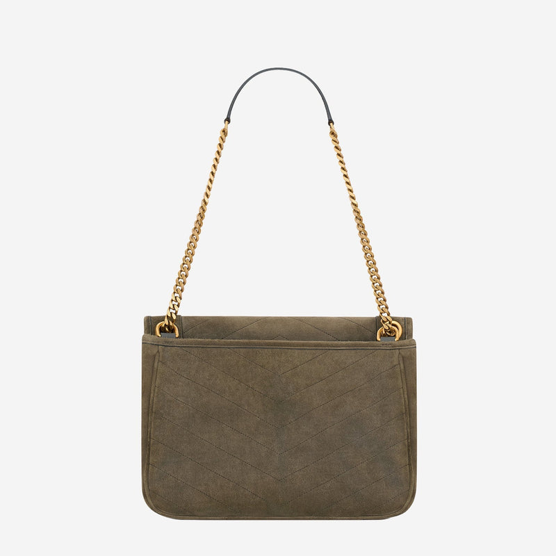 Saint Laurent Shoulder Bag — Green Suede
