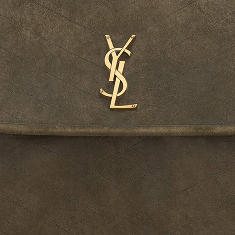 Saint Laurent Shoulder Bag — Green Suede