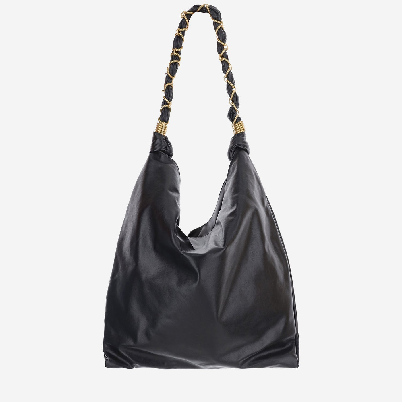 Saint Laurent Leather Shoulder Bag — Black