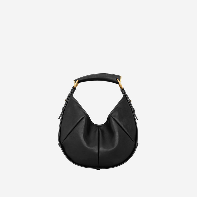 Saint Laurent Mombasa Shoulder Bag — Black Leather