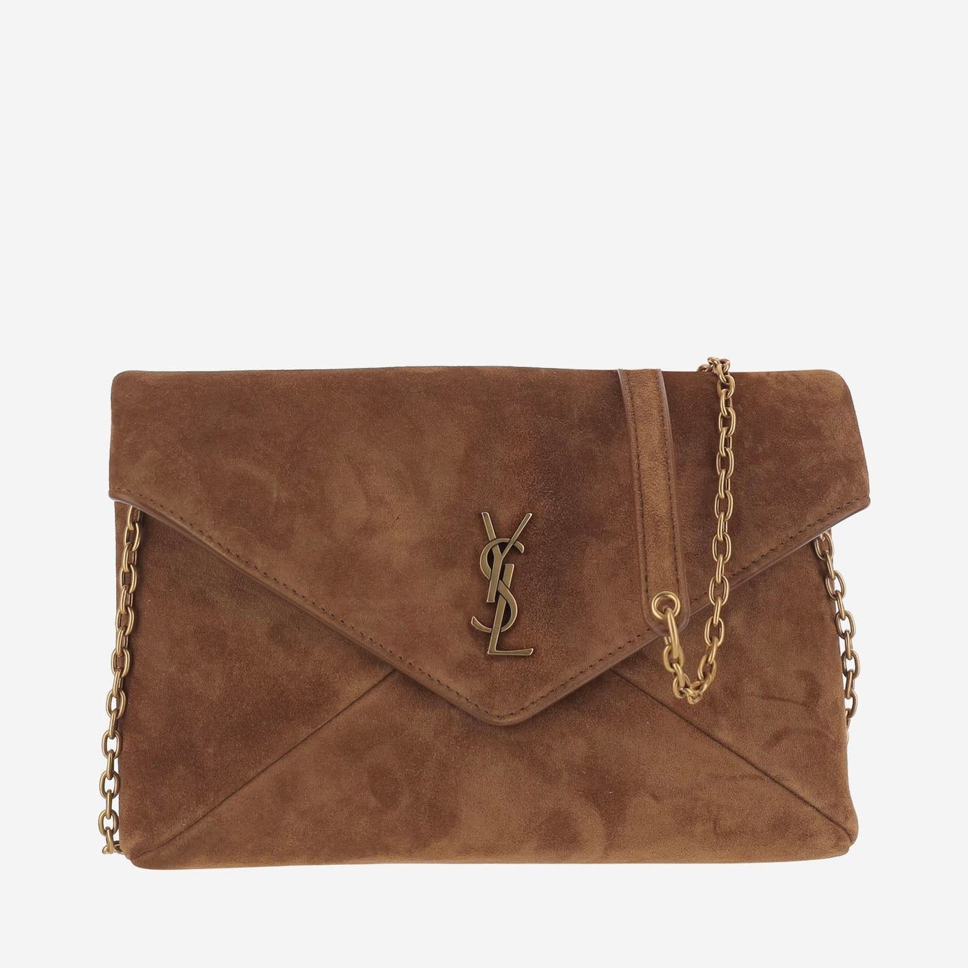 Saint Laurent Shoulder Bag — Brown Suede