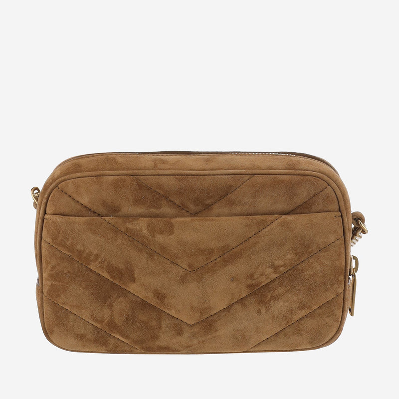 Saint Laurent Le 5 À 7 Shoulder Bag — Brown Suede