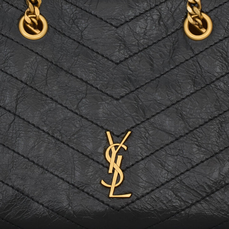Saint Laurent Niki Tote Bag — Black Leather