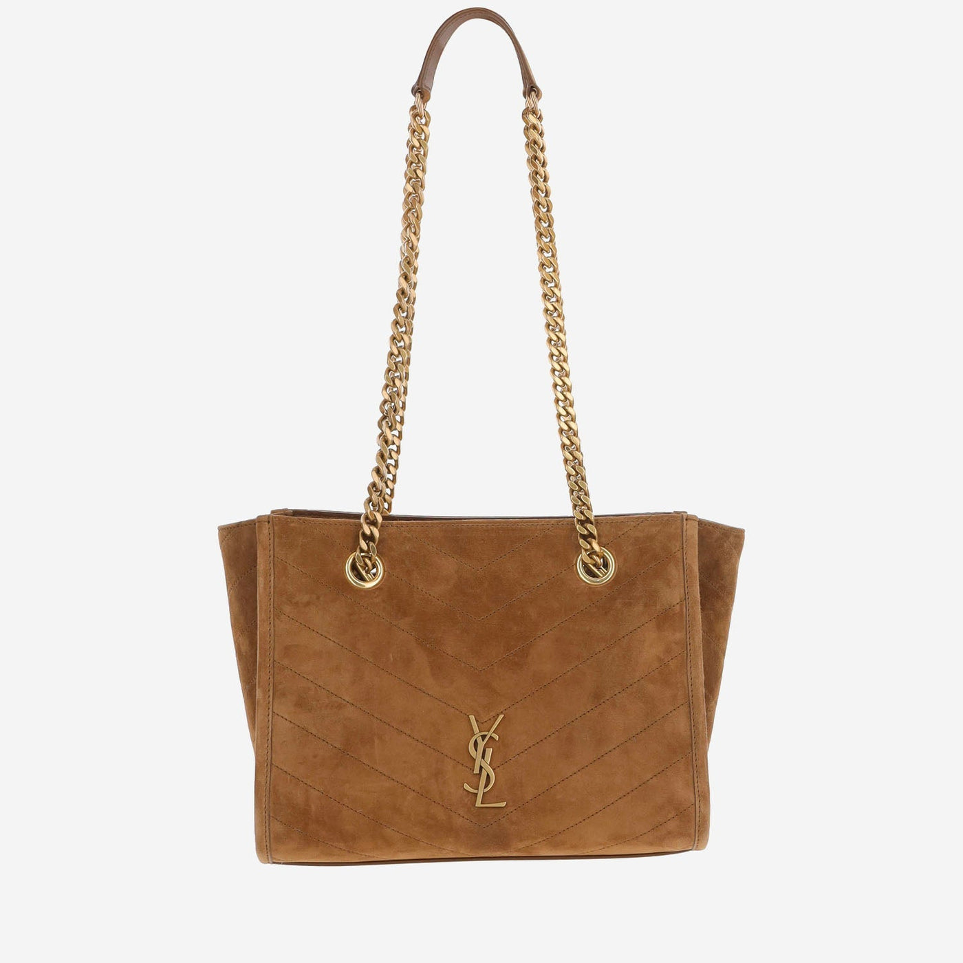 Saint Laurent Le Shoulder Bag — Orange Suede