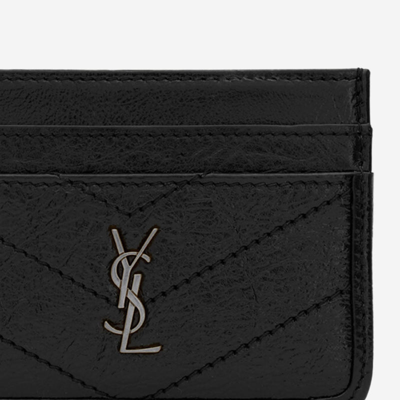 Saint Laurent Niki Card Case — Black Leather Wallets & Purses
