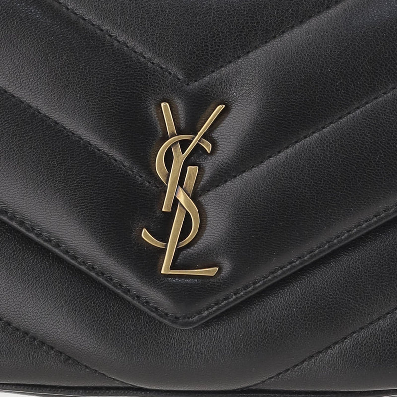 Saint Laurent Loulou Toy Shoulder Bag — Black Leather