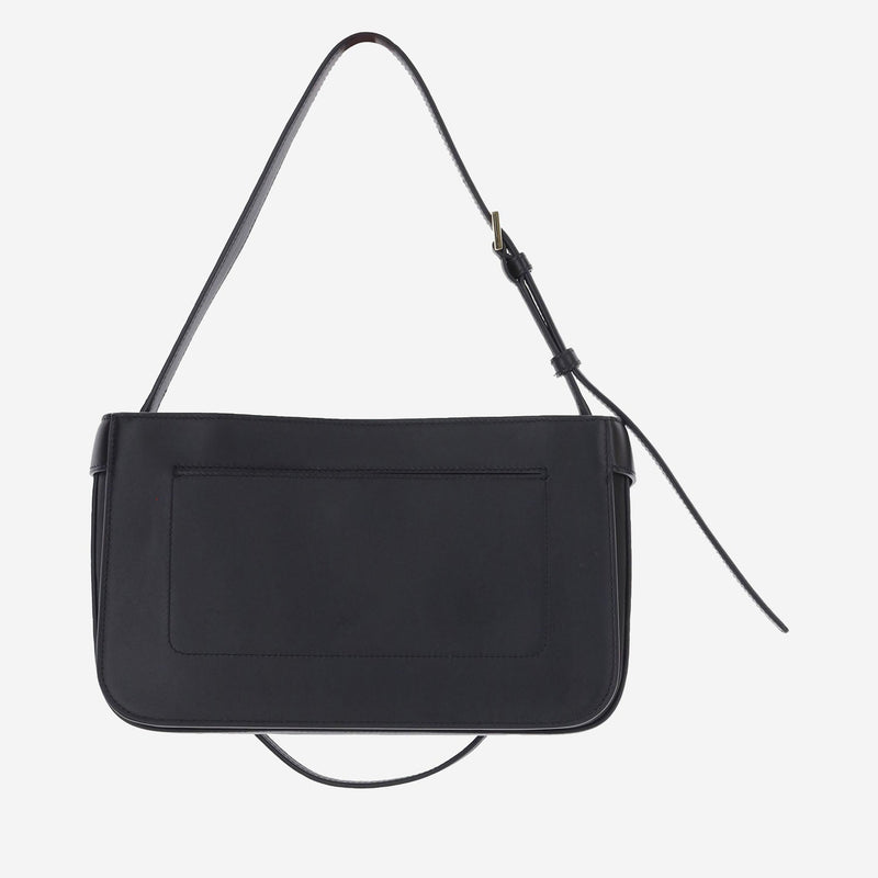 Ferragamo Cara Shoulder Bag — Black Calf Leather