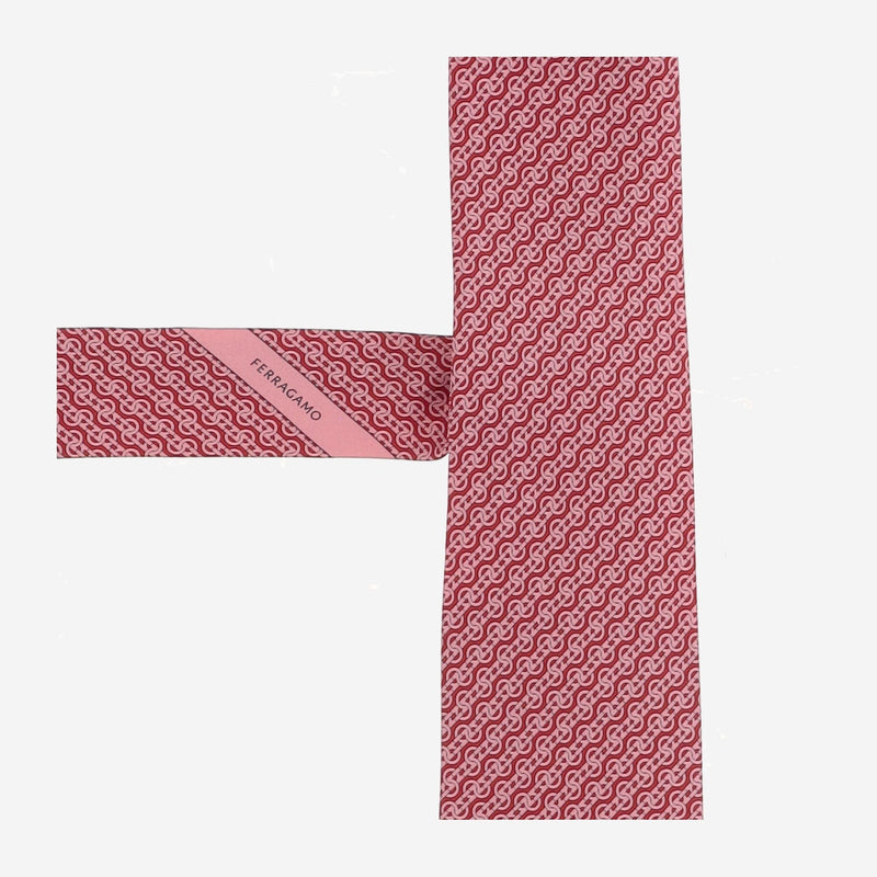 Ferragamo Jacquard Silk Necktie — Pink Neckties