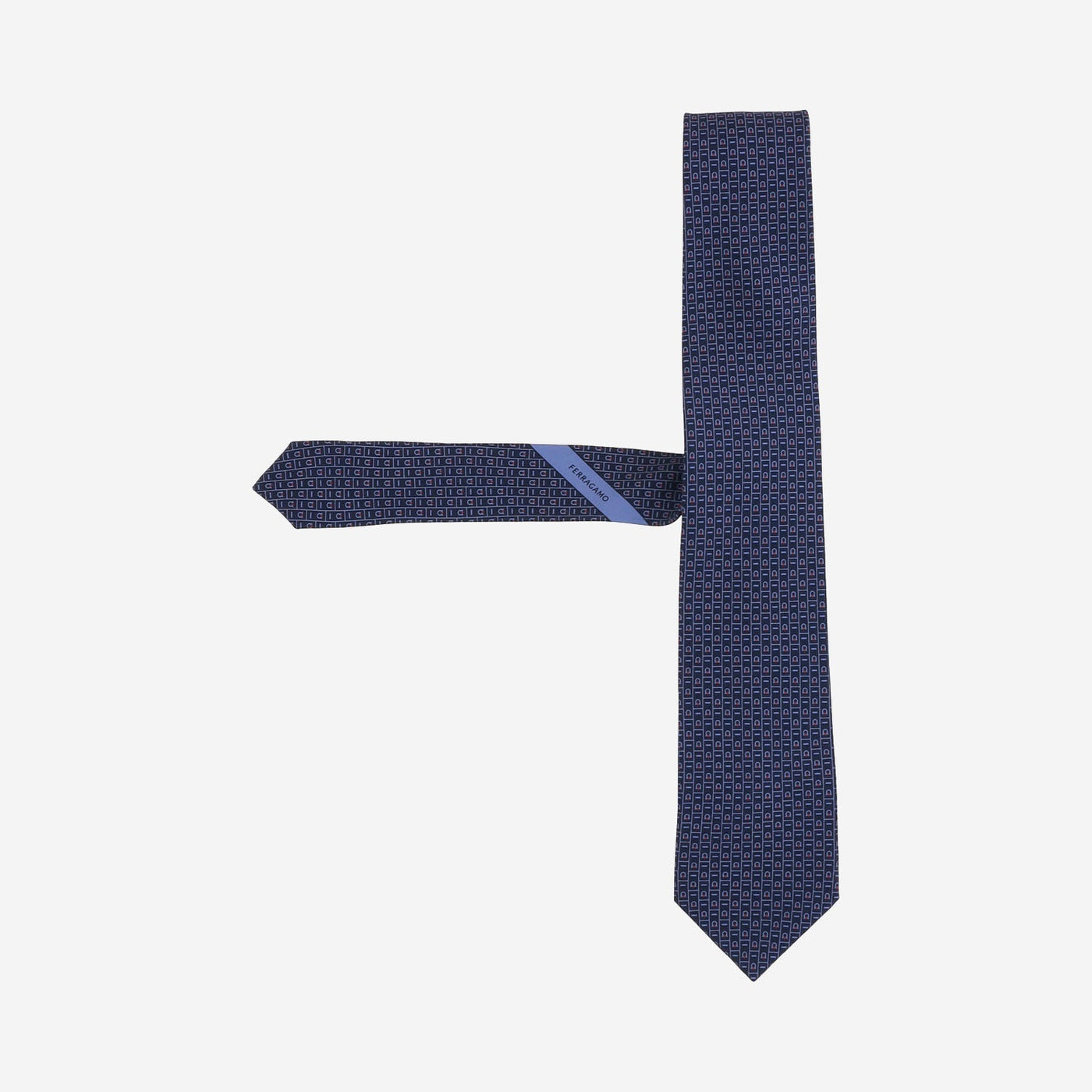 Ferragamo Silk Necktie — Navy Neckties