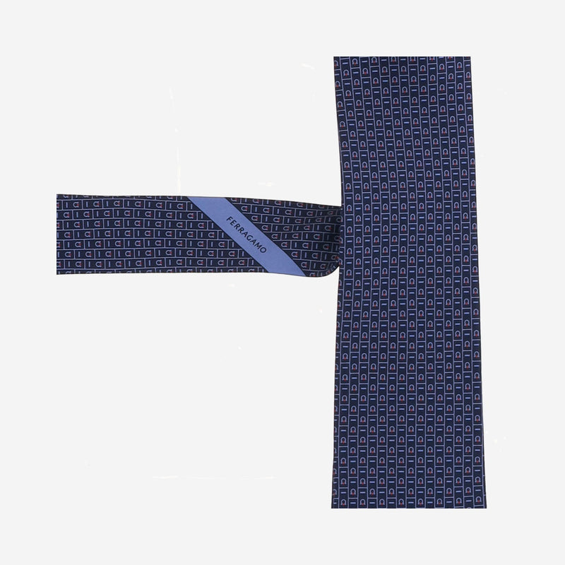 Ferragamo Silk Necktie — Navy Neckties