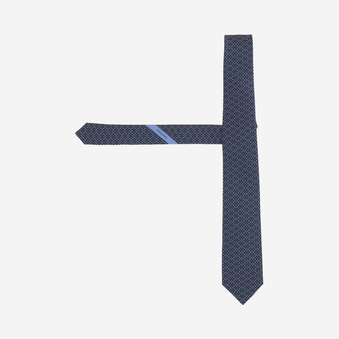 Ferragamo Silk Necktie — Navy Neckties