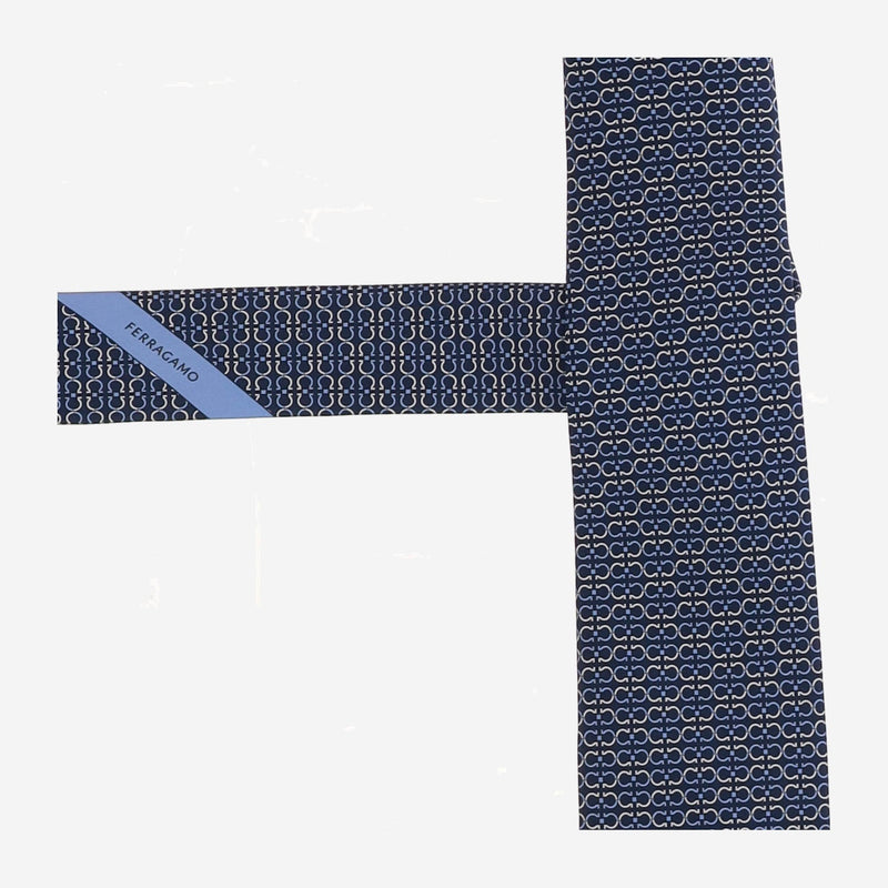 Ferragamo Silk Necktie — Navy Neckties