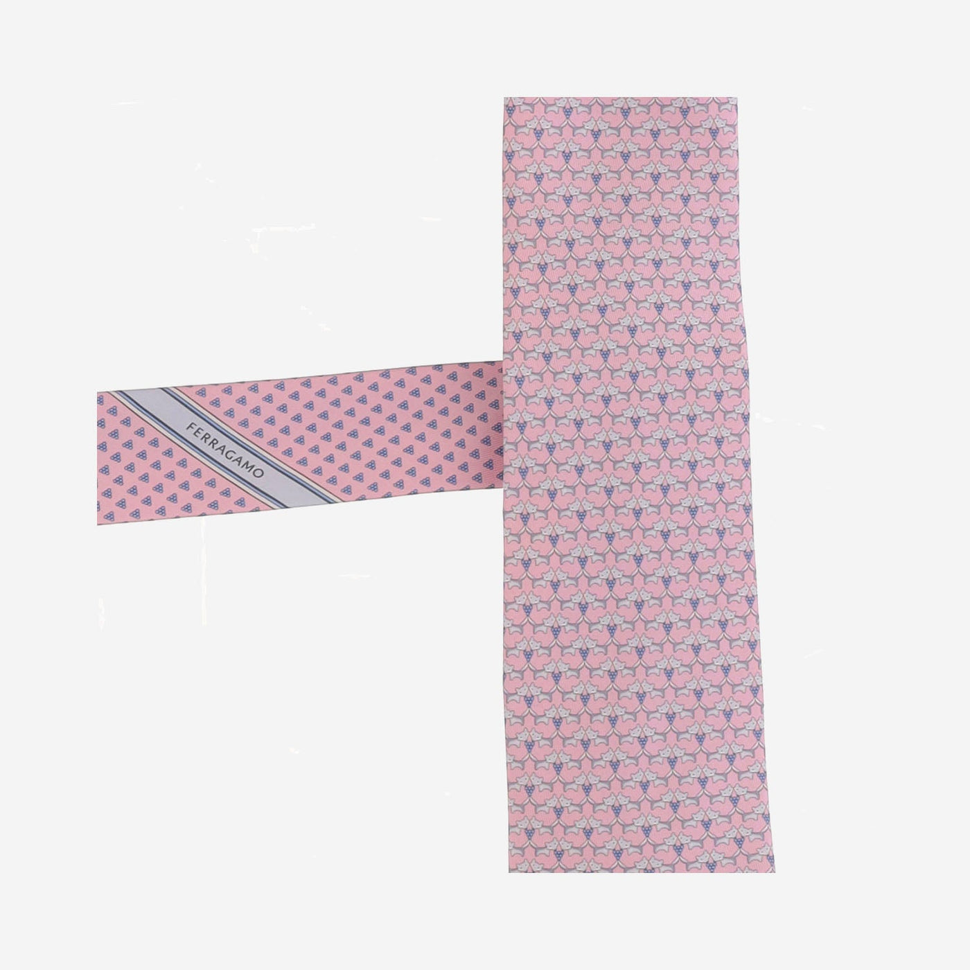 Ferragamo Patterned Silk Necktie — Pink Neckties