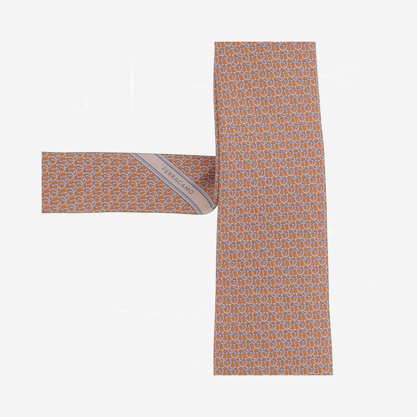 Ferragamo Silk Jacquard Necktie — Orange Neckties