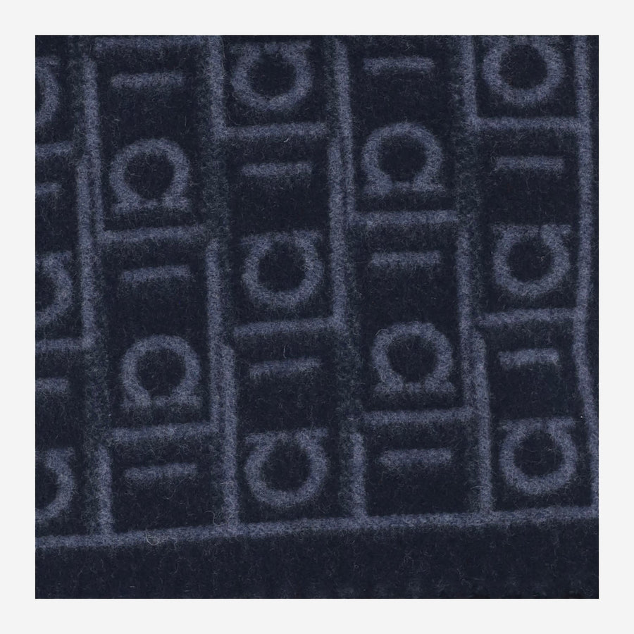 Ferragamo Wool-Blend Scarf — Navy Scarfs